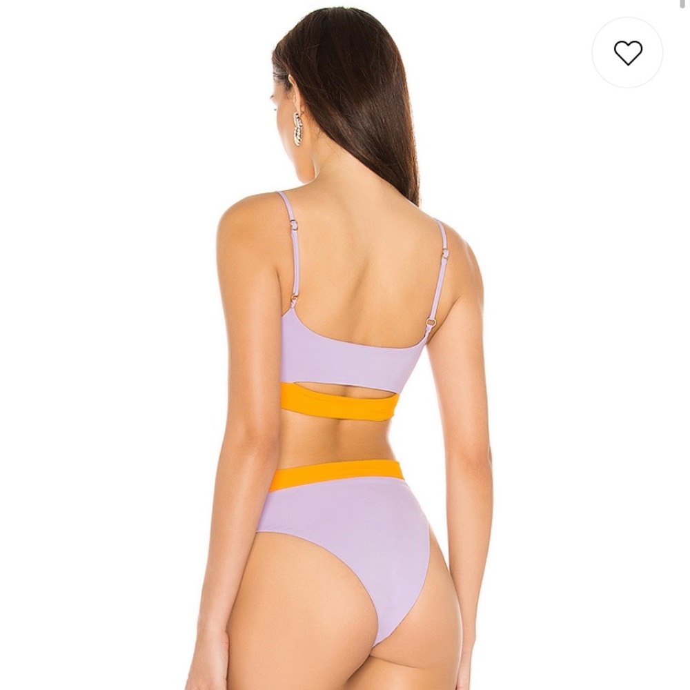 L space Kelli bikini top in lilac and mango - Picture 3 of 6